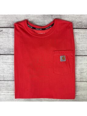 Carhartt Force Red Neon Short Sleeve Pocket T-shirt